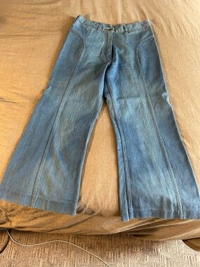 VIntage (70’s) Women's Wide-Leg Flare Jeans in Medium Blue Denim